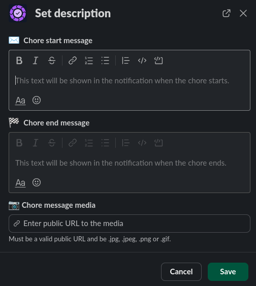 Chorenado Create Chore Modal