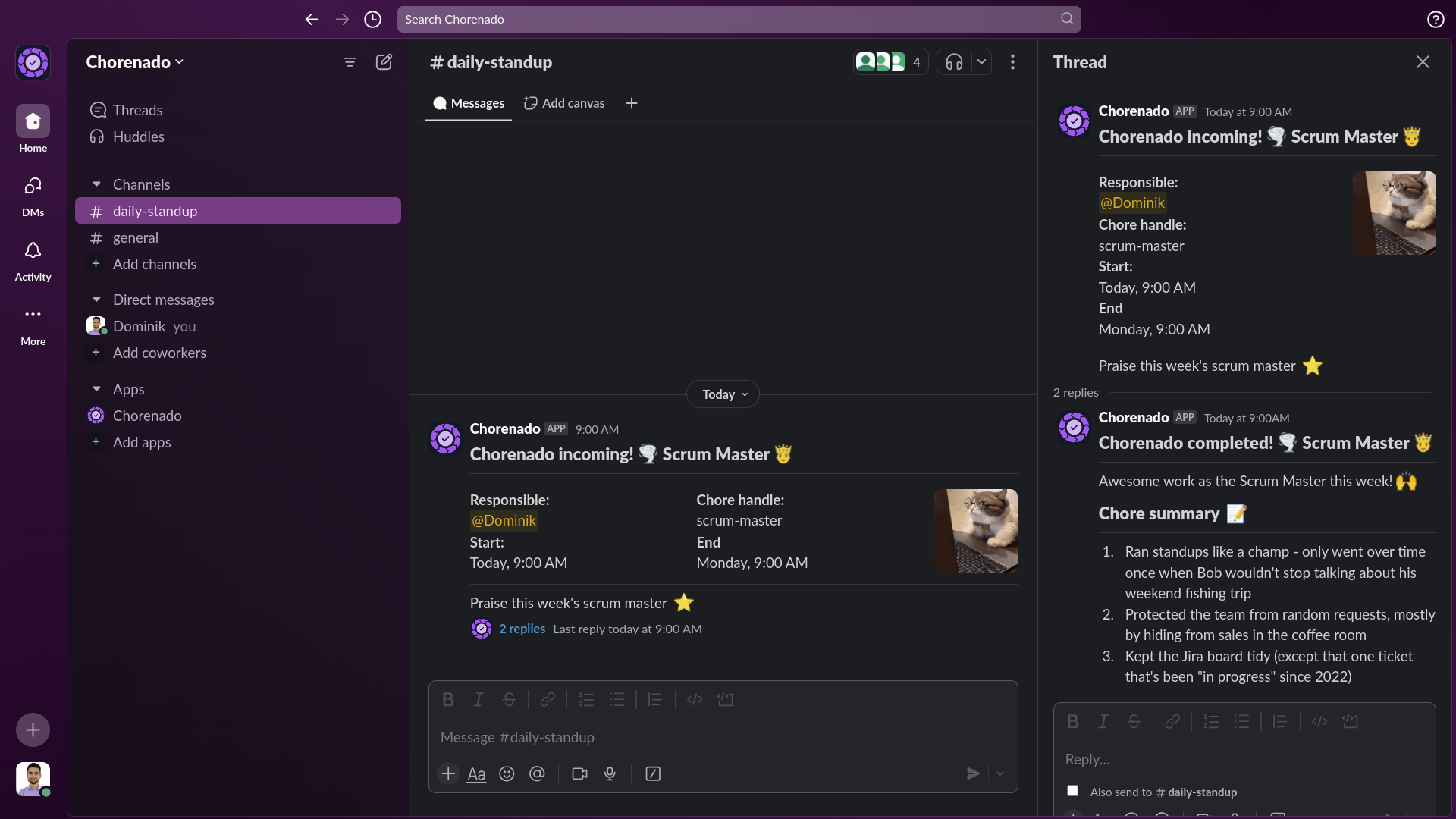Celebrate and track task completion